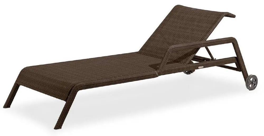 Casa Padrino lettino da giardino di lusso marrone 224 x 75 x A. 51 cm - Lettino da giardino tessuto a mano resistente alle intemperie - Moderno lettino - Mobili da Giardino da Hotel Super-Preis