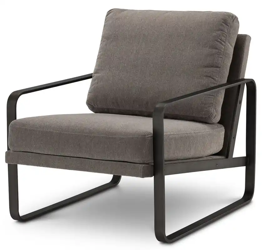 Casa Padrino poltrona di lusso grigio marrone / nero 83 x 67,5 x A. 67,5 cm - Poltrona Soggiorno - Poltrona Hotel - Mobili di Lusso Sofort Bestellen
