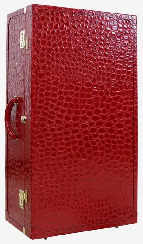 Casa Padrino valigia di lusso in vera pelle con serratura a combinazione e rotoli rosso / oro 48 x 28 x A. 90 cm - Valigia da Viaggio Fatta a Mano in Pelle di Alta Qualità - Accessori di Lusso Schnäppchen