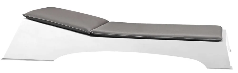 Jetzt Kaufen Casa Padrino lettino da giardino di lusso bianco opaco / grigio scuro 225 x 80 x A. 40 cm - Moderno lettino resistente alle intemperie - Lettino piscina - Mobili per piscina hotel giardino