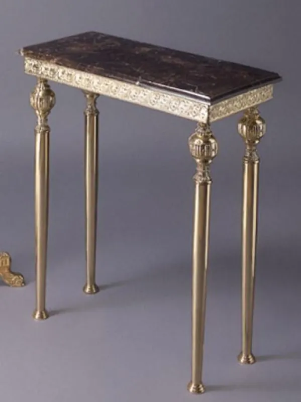 Direkt Vom Hersteller Casa Padrino consolle barocco di lusso oro / nero 64 x 31 x A. 80 cm - Consolle in ottone nobile con piano in marmo - Mobili Barocchi