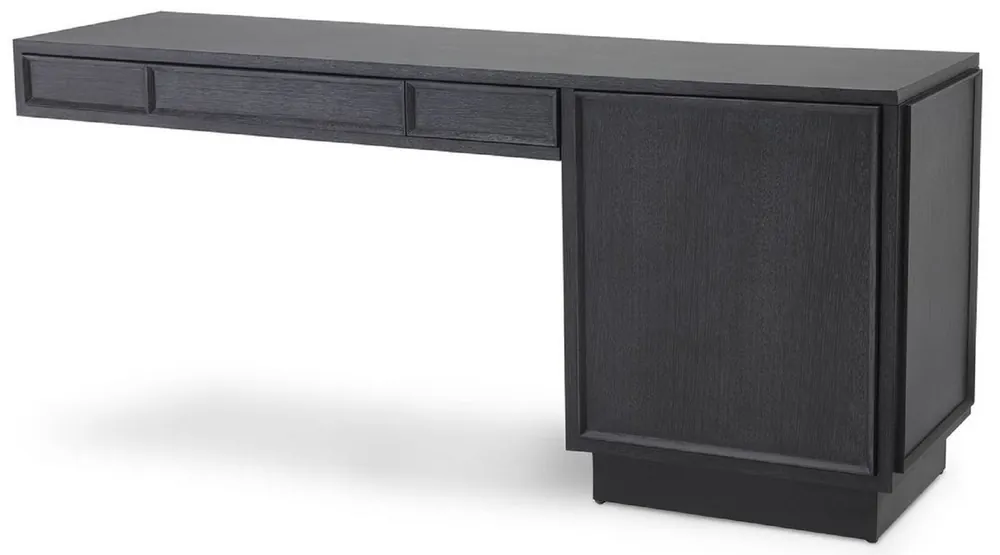 Casa Padrino scrivania di design in legno massello grigio antracite 183 x 51 x A. 79 cm - Tavolo da Ufficio - Tavolo da Computer - Mobili da Ufficio - Qualità di Lusso Bestseller