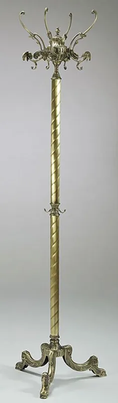 Wochenendangebot Casa Padrino stand guardaroba barocco di lusso ottone / bronzo 45 x 45 x A. 174 cm - Appendiabiti in ottone nobile - Mobili per Hotel per Guardaroba Barocco