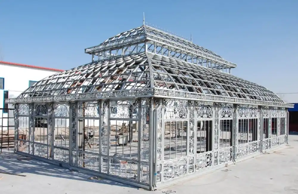 Super-Preis Casa Padrino casa da giardino Art Nouveau di lusso grigio 1800 x 1200 x A. 734 cm - Elegante padiglione in ferro battuto - Nobile e Magnifico