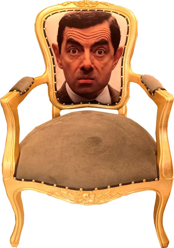 Casa Padrino Barroco - Silla de salón barroca de lujo con cara / dorado Direktkauf