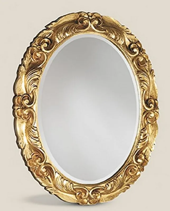 Neu Im Sortiment Casa Padrino espejo barroco de lujo oro - Espejo de pared ovalado de madera maciza en estilo barroco - Muebles Barrocos - Calidad de Lujo - Hecho en Italia
