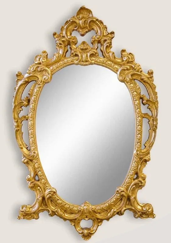 Casa Padrino espejo barroco de lujo oro - Magnífico espejo de pared en estilo barroco - Espejo barroco de salón - Espejo de armario barroco - Muebles Barrocos Garantierte Lieferung