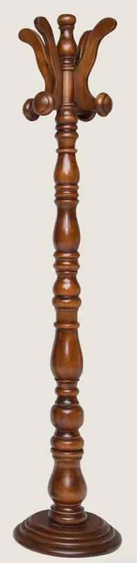Zertifiziert Casa Padrino perchero de pie de lujo marrón Ø 36 x A. 178 cm - Perchero de madera maciza - Perchero mueble - Muebles de hotel - Colección de Lujo - Hecho en Italia