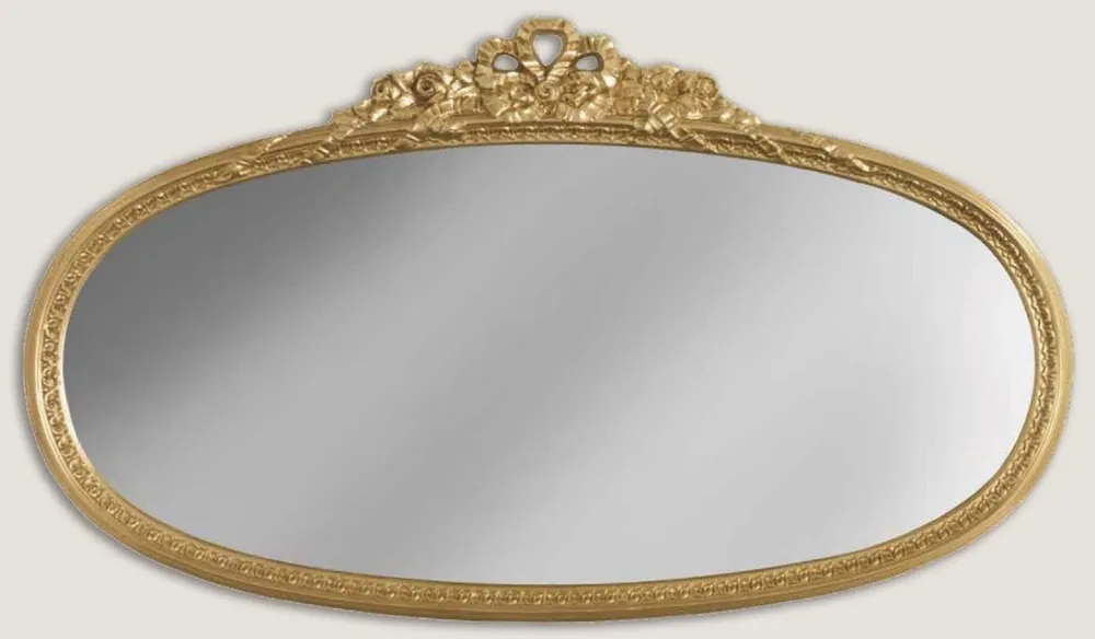 Casa Padrino espejo de pared barroco de lujo oro - Espejo ovalado en estilo barroco - Espejo barroco de salón - Espejo de armario barroco - Muebles Barrocos Highlight