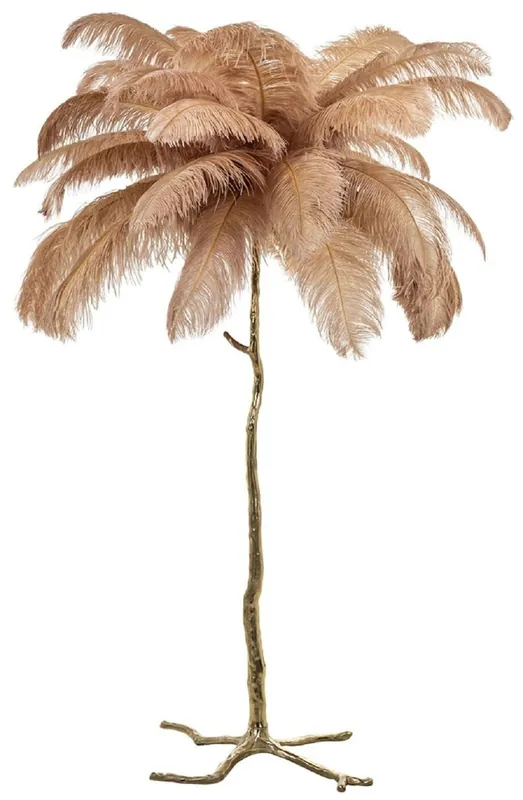 Neu Casa Padrino lámpara de pie de lujo palmera caqui / oro 110 x 110 x A. 175 cm - Lámpara de pie moderna en diseño de palmera - Luces de lujo - Calidad de lujo