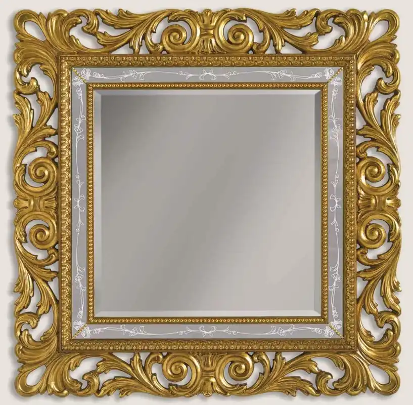 Beliebt Casa Padrino espejo barroco de lujo oro / gris / blanco - Magnífico espejo de pared en estilo barroco - Muebles Barrocos - Calidad de Lujo - Hecho en Italia