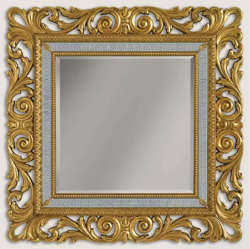 Casa Padrino espejo barroco de lujo oro / gris / blanco - Espejo de pared hecho a mano en estilo barroco - Muebles Barrocos - Calidad de Lujo - Hecho en Italia Meistverkauft