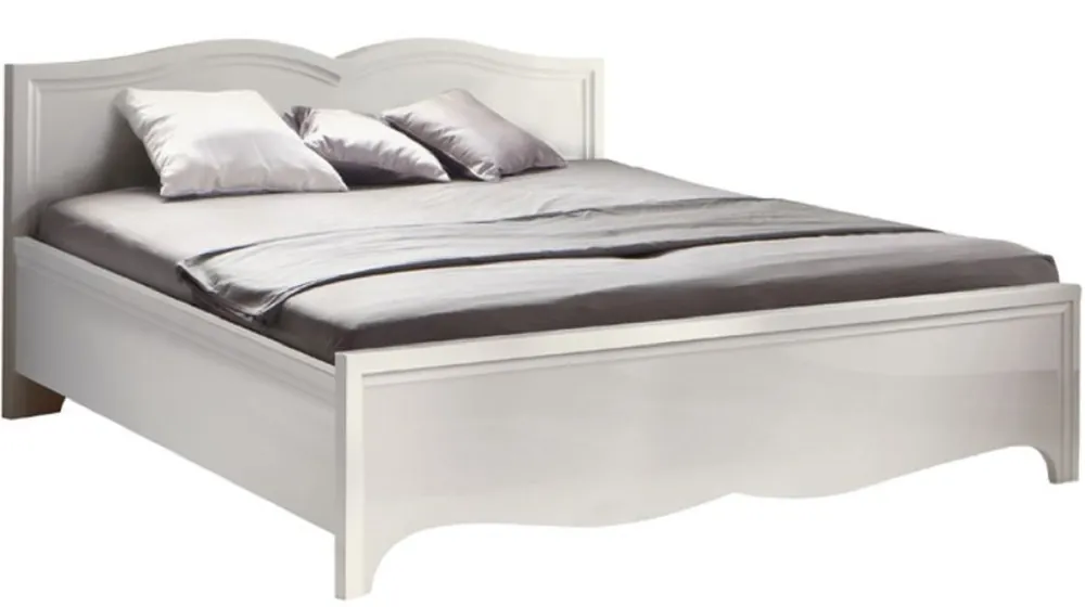 Preis Gesenkt Casa Padrino cama doble Art Nouveau de lujo blanco 168 x 209,1 x A. 86 cm - Elegante cama de madera maciza - Muebles de Dormitorio de Estilo Barroco y Art Nouveau