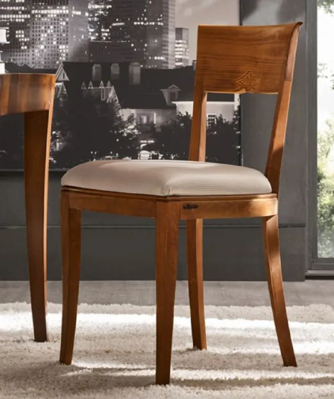 Günstig Casa Padrino conjunto de sillas de comedor Biedermeier de lujo beige / marrón - Conjunto de sillas de cocina de 6 - Muebles de comedor Biedermeier - Calidad de Lujo - Hecho en Italia