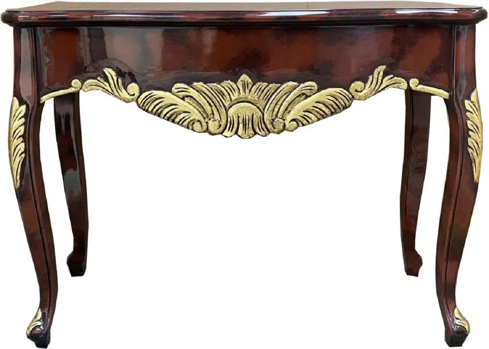 Casa Padrino consola barroco marrón caoba / oro - Mesa consola de madera maciza hecho a mano en estilo barroco - Muebles Barrocos Must-Have