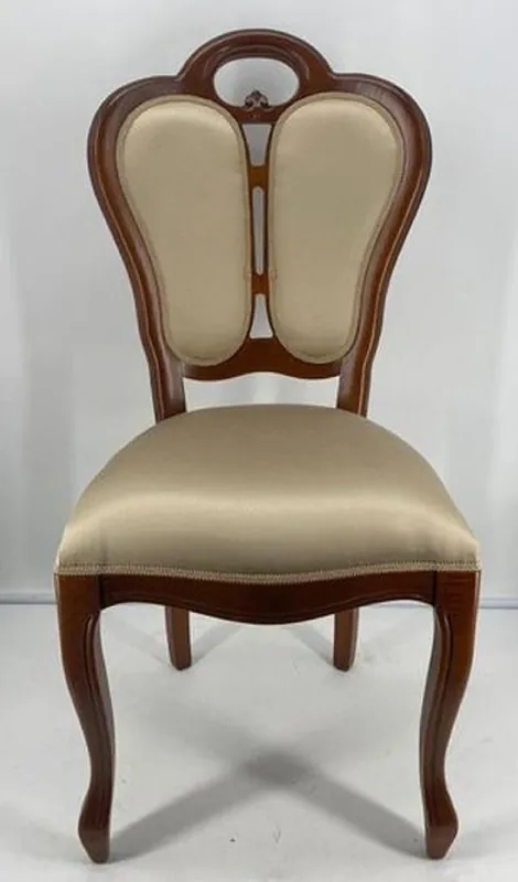 Direkt Vom Hersteller Casa Padrino silla de comedor Art Nouveau de lujo oro / marrón 48 x 43 x A. 104,5 cm - Silla tapizada de madera maciza - Muebles de Comedor Art Nouveau