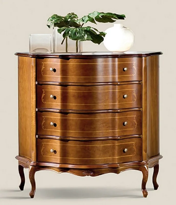 Online Kaufen Casa Padrino cómoda barroco de lujo marrón - Mueble noble de madera maciza con 4 cajones - Muebles Barrocos - Calidad de Lujo - Hecho en Italia