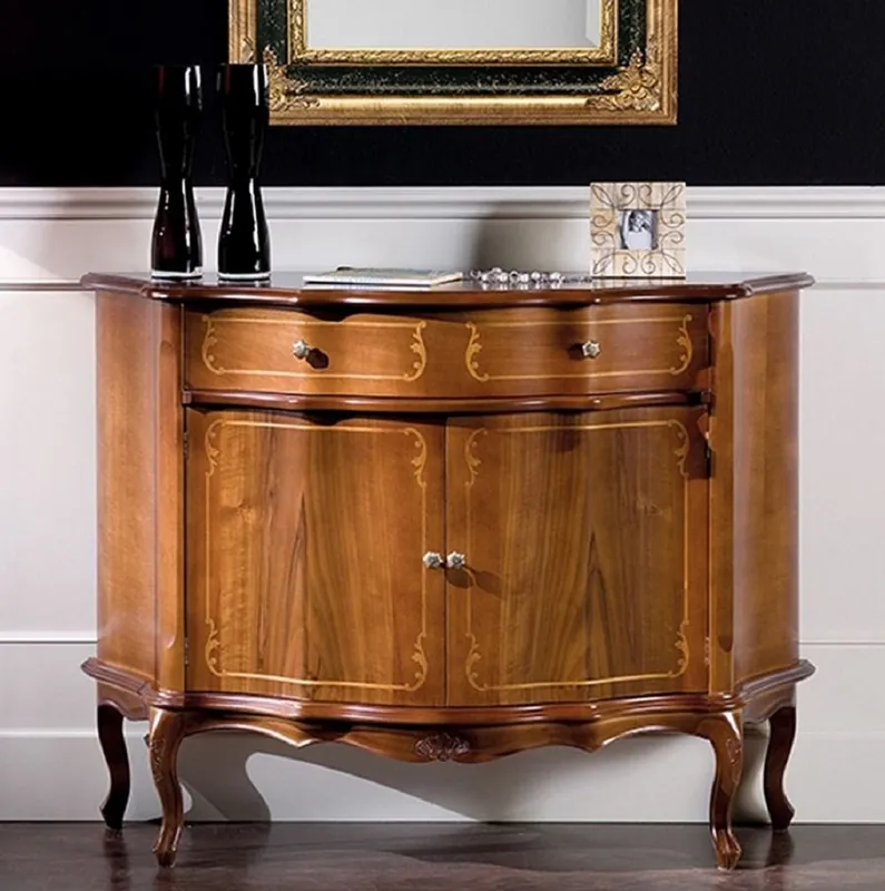 Casa Padrino aparador barroco de lujo marrón - Magnífico gabinete de madera maciza con 2 puertas y cajón - Muebles Barrocos para Salón y Hotel - Calidad de Lujo - Hecho en Italia Nur Für Kurze Zeit
