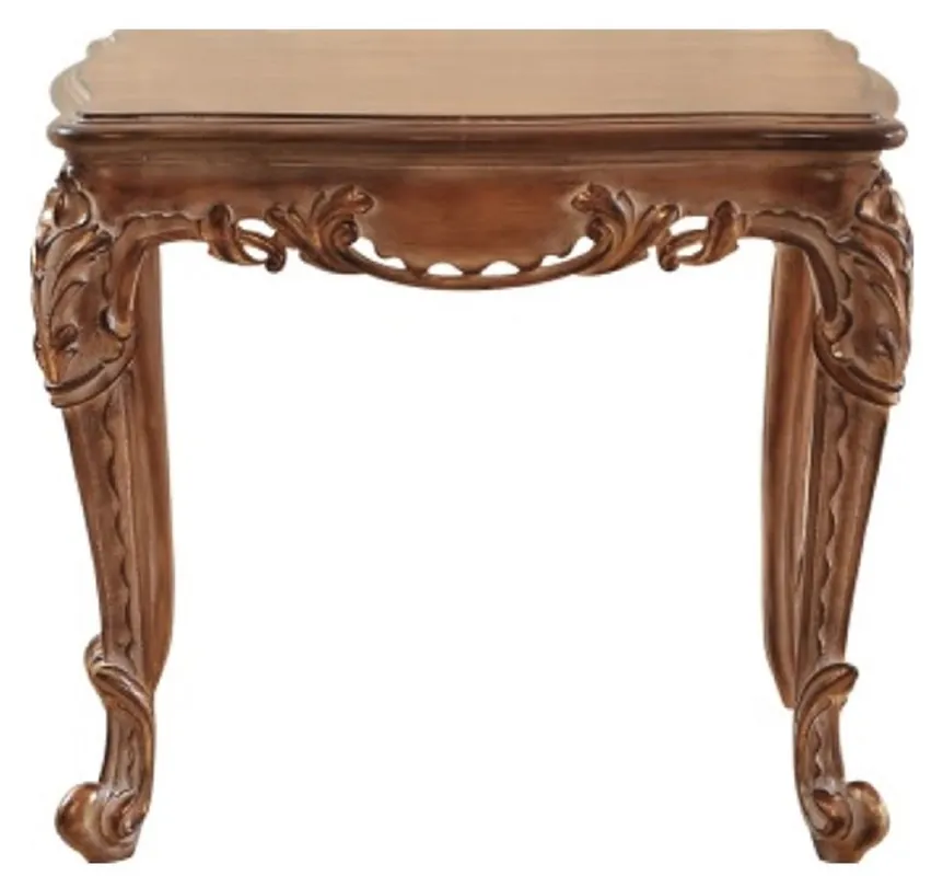 Sonderaktion Casa Padrino mesa auxiliar barroco de lujo marrón - Mesa hecha a mano en estilo barroco - Muebles de salón barrocos - Noble y Magnífica