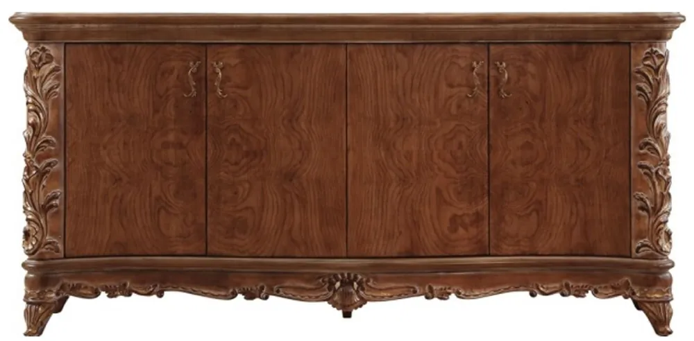 Casa Padrino aparador barroco de lujo marrón - Gabinete hecho a mano de madera maciza con 4 puertas - Magníficos muebles barrocos Finale Aktion