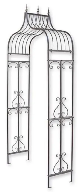 Mega-Angebot Casa Padrino arco de rosas Art Nouveau 117 x 40 x A. 242 cm - Arco de flores de metal - Arco de plantas nostálgicas - Accesorios de Decoración de Jardín Barroco y Art Nouveau