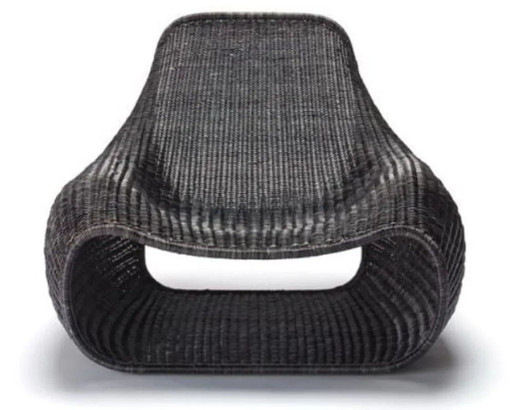Letzte Chance Casa Padrino Sillón de Jardín de Lujo Negro 104 x 89 x A. 85 cm - Sillón de Rattan - Muebles de Rattan - Muebles de Jardín y Terraza - Calidad de Lujo - Hecho en Italia