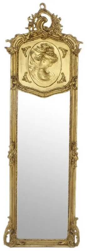 Casa Padrino espejo barroco oro antiguo 55 x A. 175 cm - Espejo de pared hecho a mano de estilo antiguo - Espejo de armario - Espejo de salón - Muebles Barrocos - Noble y Magnífico Neu