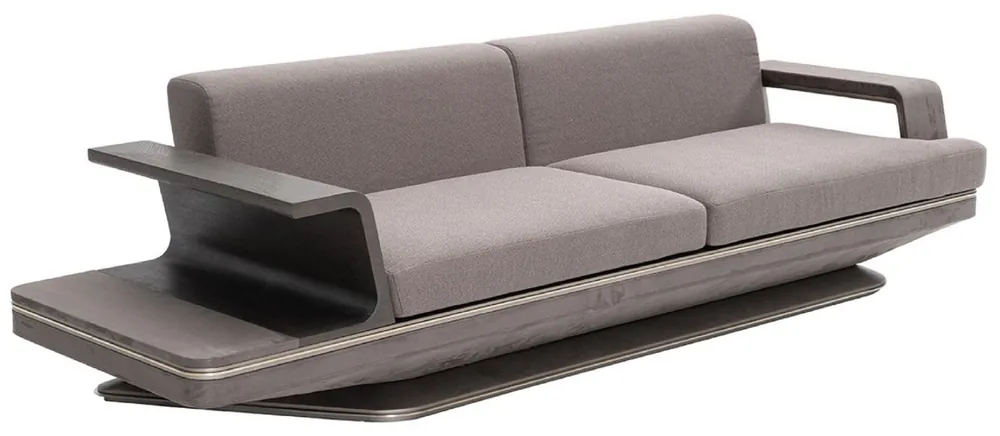 Casa Padrino sofá de lujo gris / plata 290 x 94 x A. 76 cm - Sofá de salón - Sofá de hotel - Muebles de salón - Muebles de hotel - Muebles de lujo - Interiores de lujo Angebot