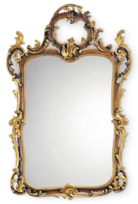 Sonderangebot Casa Padrino espejo barroco de lujo marrón / negro / oro - Espejo de pared de estilo barroco italiano hecho a mano - Muebles de lujo en estilo barroco - Calidad de Lujo - Hecho en Italia
