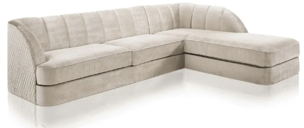 Casa Padrino sofá esquinero de lujo gris 320 x 230 x A. 85 cm - Sofá de salón - Muebles de salón - Muebles de lujo - Interiores de salón de lujo Nur Heute