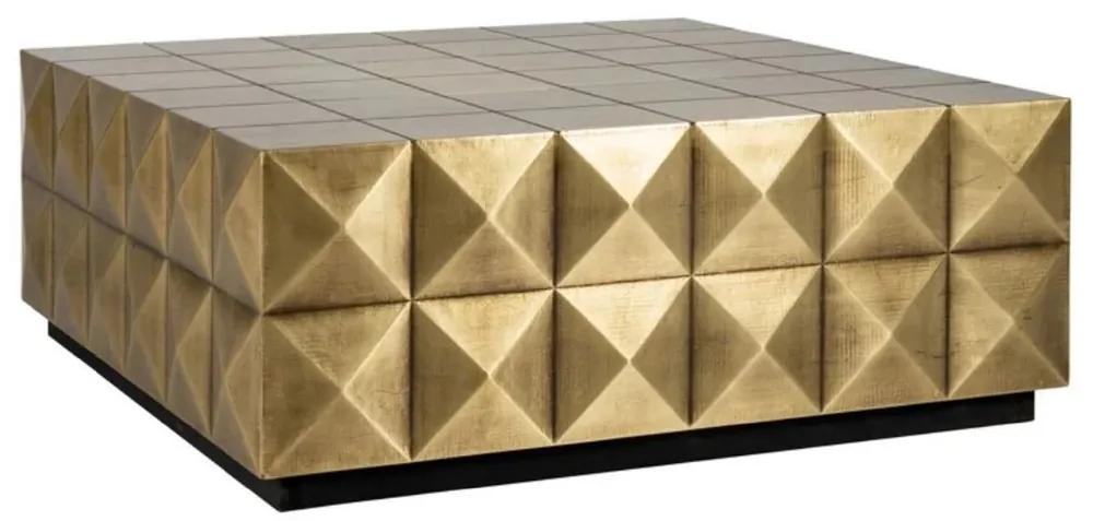 Casa Padrino mesa de centro de lujo oro / negro 90 x 90 x A. 35 cm - Mesa de salón cuadrada - Muebles de salón - Muebles de hotel - Muebles de lujo Finale Aktion