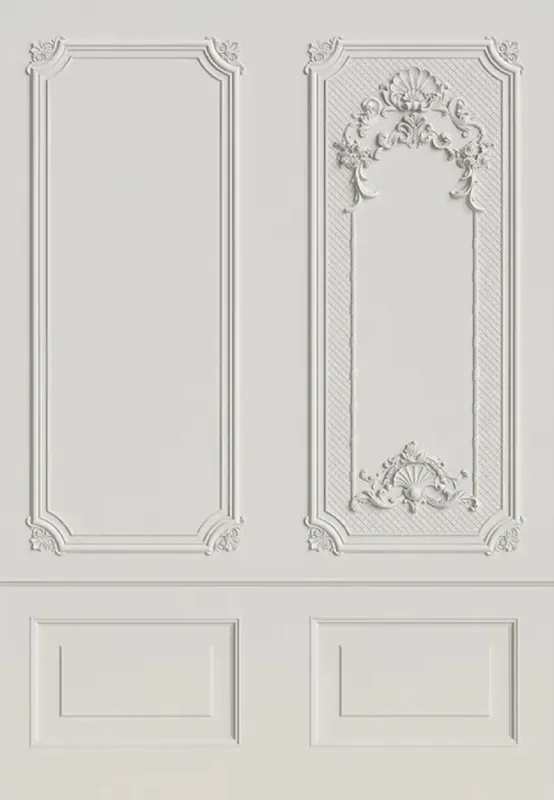 Casa Padrino papel pintado no tejido barroco de lujo gris - Papel pintado de salón de estilo barroco con patrón estuco elegante - Decoración de salón barroco - Decoración de pared estilo barroco Must-Have