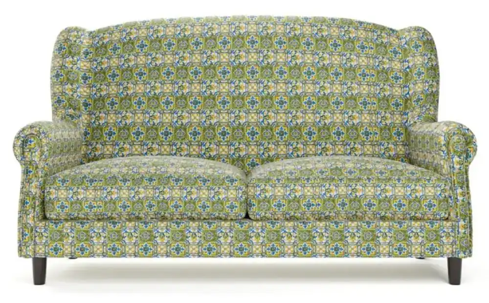 Casa Padrino sofá de terciopelo de lujo verde / multicolor / negro / latón 155 x 93 x A. 101 cm - Sofá de salón - Sofá de hotel - Muebles de salón - Muebles de hotel - Muebles de lujo Angebot