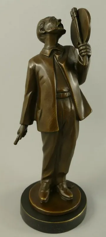 Casa Padrino escultura de bronce Art Nouveau de lujo Vincent van Gogh bronce / negro 10 x 9 x A. 26 cm - Figura de bronce con base de mármol - Figura decorativa - Accesorios decorativos Preisreduziert