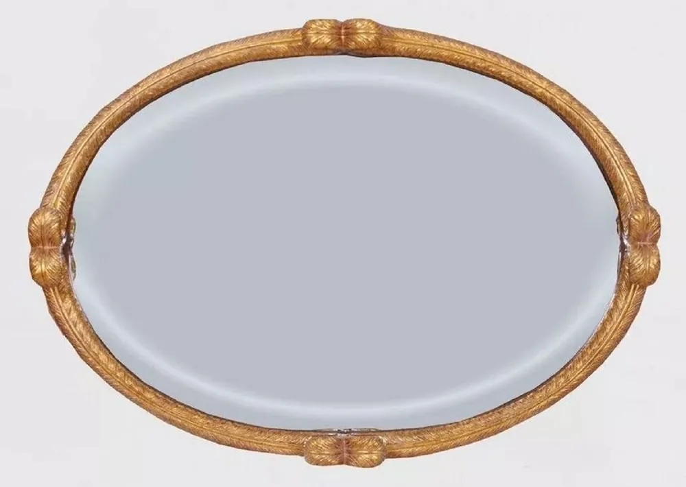 Casa Padrino espejo de pared barroco de lujo oro antiguo / marrón oscuro - Espejo ovalado de estilo barroco - Espejo de armario barroco - Muebles de lujo de estilo barroco - Muebles barrocos Top-Angebot