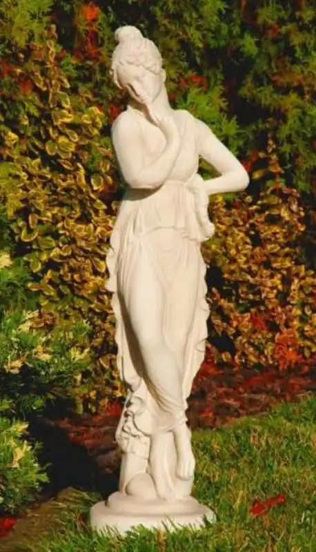 Casa Padrino Escultura de Decoración de Jardín Art Nouveau Dama Arena A. 67 cm - Elegante Figura de Jardín - Accesorios de Decoración de Jardín Barrocos y Art Nouveau Solange Der Vorrat Reicht