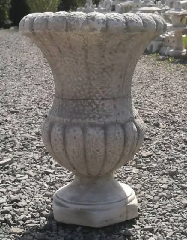 Rabatt Casa Padrino maceta decorativo de jardín barroco gris A. 41 cm - Magnífico macetero de estilo barroco - Decoración barroco de jardín - Decoración barroco de terraza - Accesorios barroco
