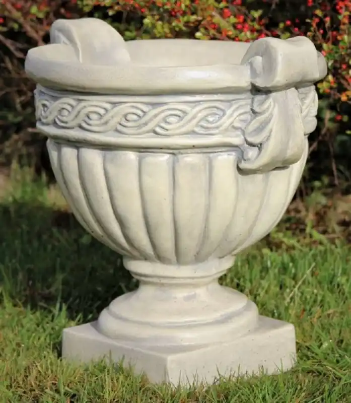 Solange Der Vorrat Reicht Casa Padrino maceta decorativo de jardín barroco gris 44 x A. 44 cm - Magnífica maceta de estilo barroco - Decoración barroco de jardín - Decoración barroco de terraza - Accesorios barroco