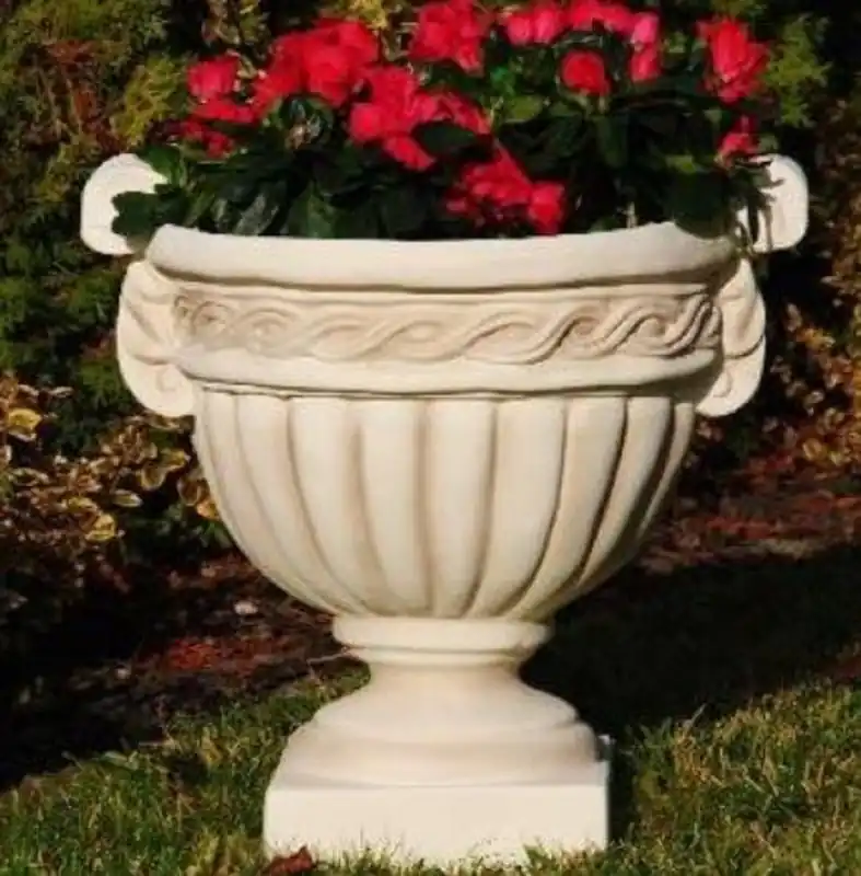 Casa Padrino maceta decorativo de jardín barroco arena 44 x A. 44 cm - Magnífica maceta de estilo barroco - Decoración barroco de jardín - Decoración barroco de terraza - Accesorios barroco Ausverkauf