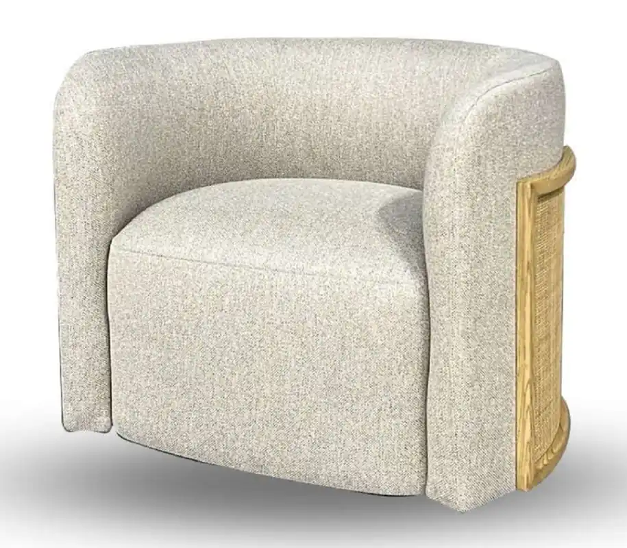 Top-Seller Casa Padrino sillón de lujo gris / natural 93 x 75 x A. 69 cm - Sillón de salón - Sillón de hotel - Muebles de salón - Muebles de hotel - Muebles de lujo - Interiores de salón - Interiores de lujo