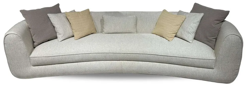 Meistverkauft Casa Padrino sofá de lujo gris 308 x 120 x A. 75 cm - Sofá de salón curvo - Sofá de hotel - Muebles de salón - Muebles de hotel - Muebles de lujo - Interiores de lujo - Interiores de salón