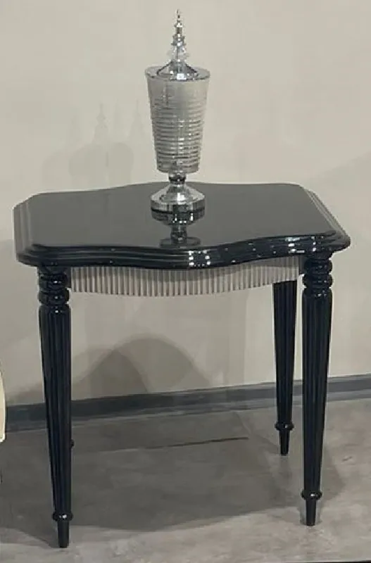 Günstig Casa Padrino mesa auxiliar barroco de lujo negro / gris - Mesa de madera maciza hecha a mano en estilo barroco - Muebles de salón de lujo en estilo barroco - Muebles barrocos - Noble y Magnífica