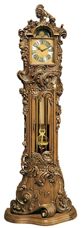 Casa Padrino reloj de abuelo barroco de lujo marrón / oro - Magnífico reloj de péndulo de madera maciza de estilo barroco - Interior barroco - Relojes de pie barrocos - Hecho en Italia Bestseller