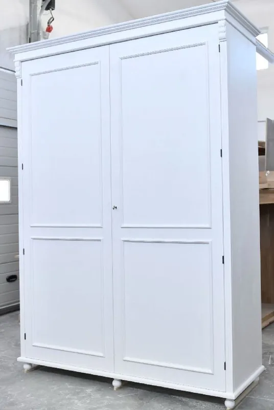 Sichere Zahlung Casa Padrino armario de dormitorio de estilo campestre blanco 200 x 70 x A. 270 cm - Armario de madera maciza con 2 puertas - Muebles de dormitorio de madera maciza - Muebles de estilo campestre