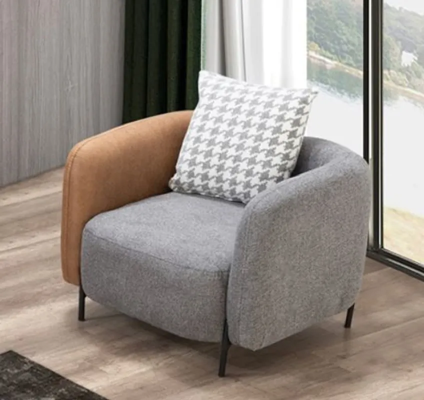 Casa Padrino sillón de lujo gris / marrón / negro 80 x 90 x A. 70 cm - Sillón de salón - Sillón de hotel - Muebles de salón - Muebles de hotel - Muebles de lujo - Interiores de salón de lujo Heißes Angebot