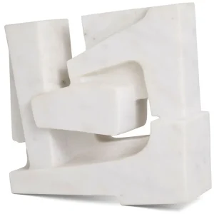 Casa Padrino objeto decorativo de mármol de lujo blanco 38 x 15 x A. 38 cm - Decoración de sala de estar - Decoración de escritorio - Decoración de mármol - Colección de lujo Jetzt Bestellen