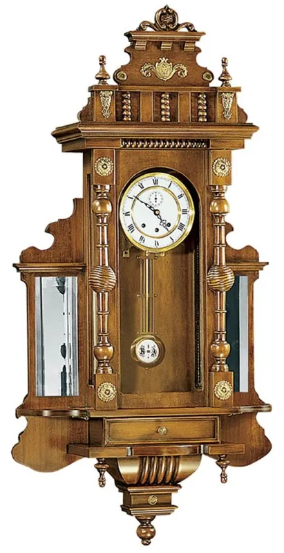 Kracherpreis Casa Padrino reloj de pared barroco de lujo marrón / oro - Magnífico reloj de estilo barroco - Reloj de péndulo barroco tallado a mano - Calidad de lujo - Hecho en Italia
