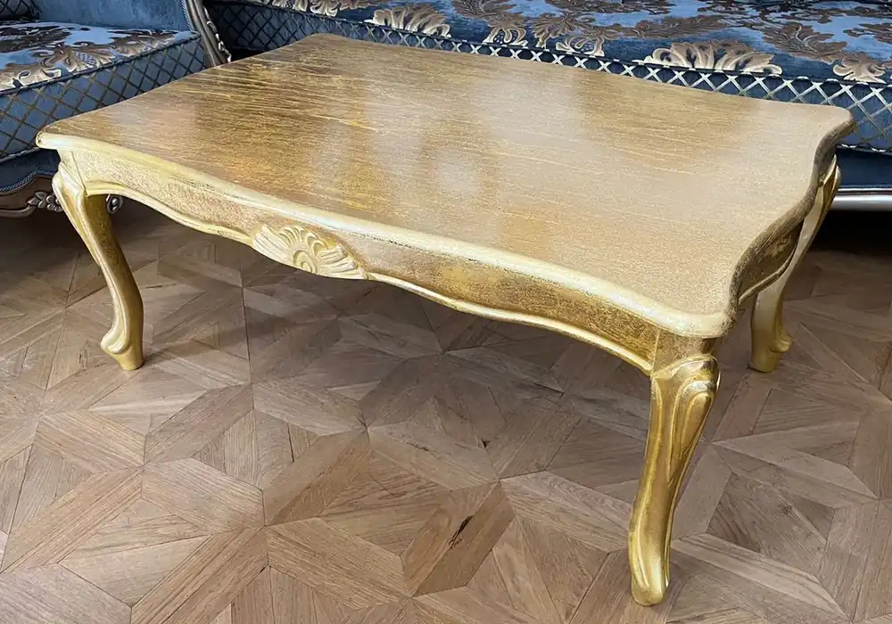 Neuheit Casa Padrino mesa de centro barroco de lujo oro antiguo - Mesa de salón de madera maciza en estilo barroco - Muebles barrocos - Muebles de lujo en estilo barroco