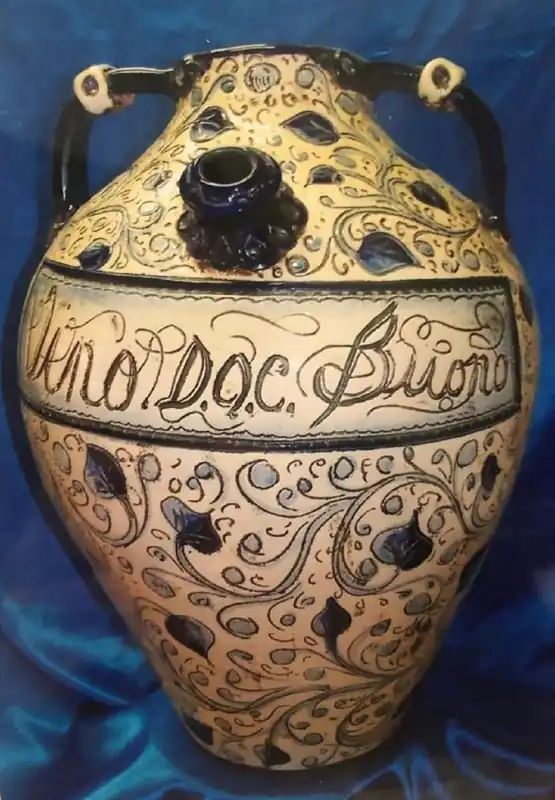 Casa Padrino Jarra de Vino Barroco de Lujo con 2 Asas Crema / Azul / Negro - Jarra de Cerámica de Estilo Barroco - Accesorios Decorativos Barrocos - Calidad de Lujo - Hecho en Italia Billig