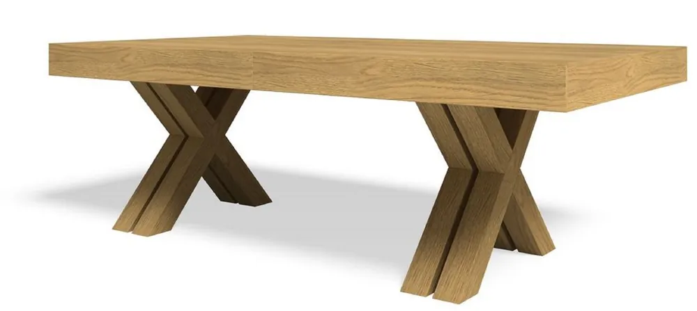 Casa Padrino mesa de comedor de lujo natural 200-494 x 110 x A. 77 cm - Mesa de conferencia extensible de madera maciza - Muebles de comedor - Muebles de oficina - Muebles de lujo Top-Angebot